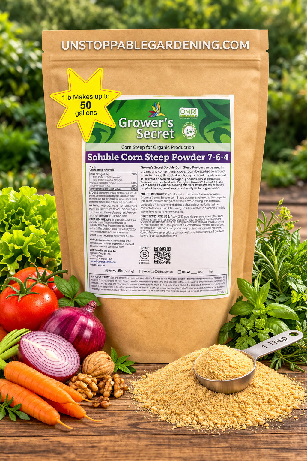 Soluble Corn Steep Powder 7-6-4 1lb