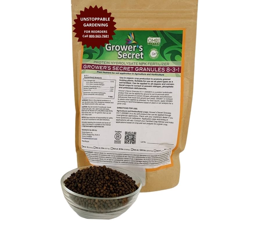 Grower’s Secret Granules 8-3-1 1lb