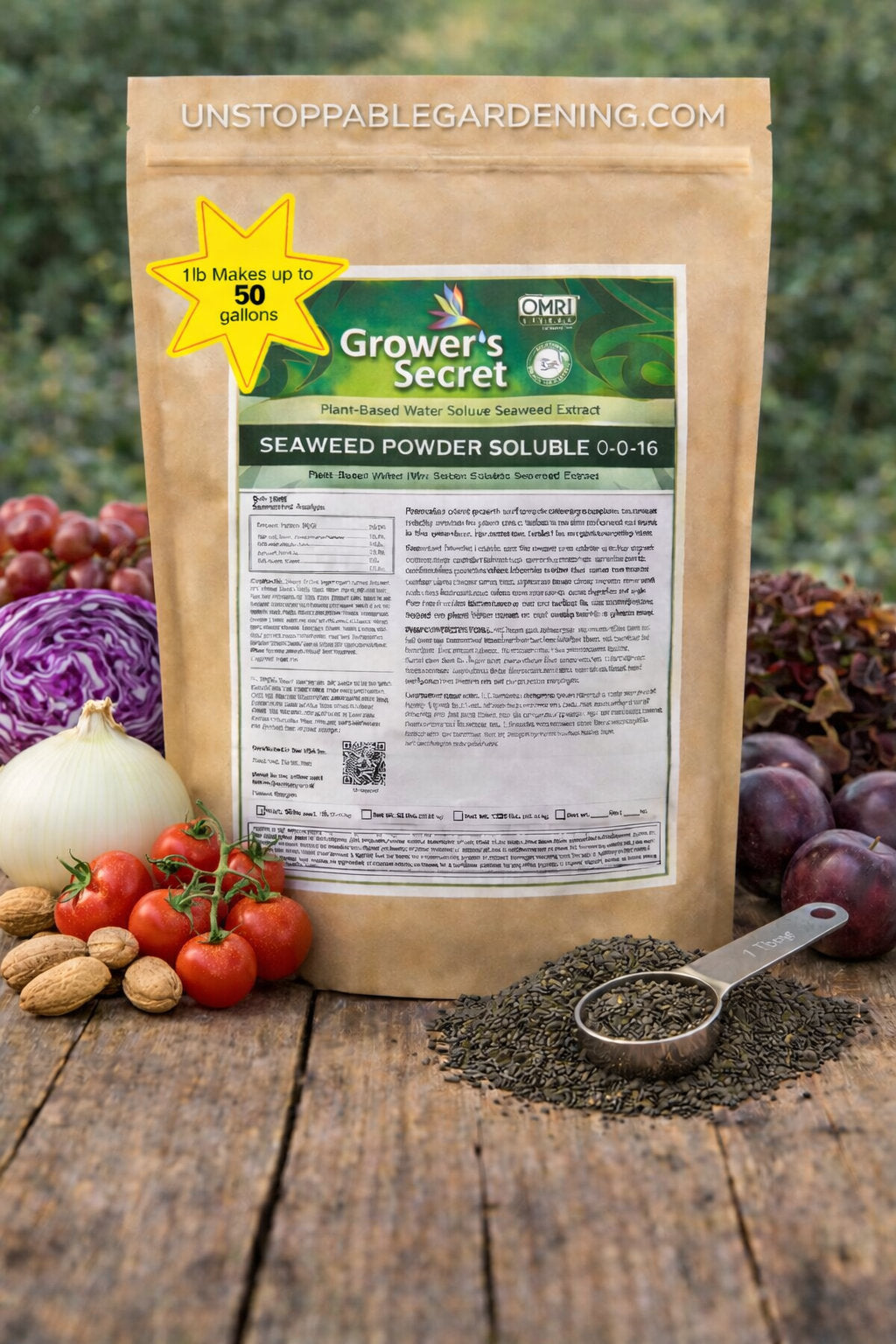 Seaweed Powder Soluble 0-0-16  1lb